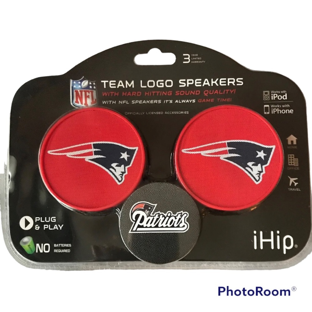England Patriots Ihip Team Logo Speakers iPod iPhone Home New Sealed